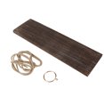 thumbnail image 1 of Wood Swing Shelf Flower Pot Wall Hanging Rack Balcony Garden Planter Stand Holder (Brown), 1 of 6