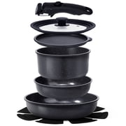 GIPP 8pcs Ceramic Cookware Sets with Removable Handle,Oven & Dishwasher Safe,Pots and Pans Set Non Stick,Induction Cookware