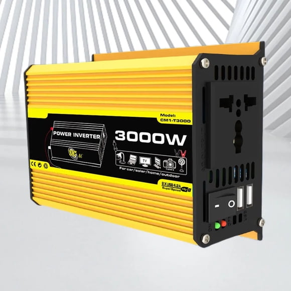 MYG 300 Watt Pure Sine Wave Power Inverter DC 12V to AC 110V Converter, Dual USB Car Voltage Transformer, for Home, RV, Truck, Off-Grid Solar Power Inverter, Maximum Power Output of 3000W