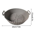 thumbnail image 3 of Fiudx Doublure de Panier de Friteuse en Gel de Silice de 7,5 Pouces / Tampon de Remplacement Réutilisable Antiadhésif en Papier Parchemin / Résistant à la Chaleur et Compatible Lave-Vaisselle / Convient aux Friteuses à Air Chaud, Fours et Micro-Ondes, 3 of 5