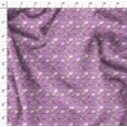 thumbnail image 4 of Soimoi Purple Satin Silk Fabric Rabbit Animal Print Fabric by the Yard 42 Inch Wide, 4 of 6