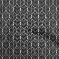 thumbnail image 1 of oneOone Velvet Black Fabric Geometric Ogee Craft Projects Decor Fabric Printed by The Yard 58 Inch Wide, 1 of 4