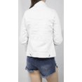 thumbnail image 4 of Women's Basic Denim Jacket Button Down Long Sleeve Ladies Stretch Jean Jackets, 4 of 6