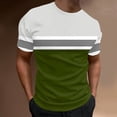 thumbnail image 2 of adviicd Chemises pour Hommes Mode T-Shirt d'Été Col Rond Graphique à Lettres Manches Courtes AG,TTG, 2 of 4
