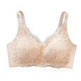 thumbnail image 4 of Women's Deep V Bralette - Floral Lace Push Up Bralette | Wireless Plunge Bra with Racerback Crop Top Design, 4 of 6