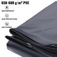 thumbnail image 2 of KFFKFF Safety Cover for 10.5x18.6ft Rectangular Inground Pools, Includes Drain Holes, Mesh Design for Pools, PVC Material for Winter Protection, in Dark Grey, 2 of 9
