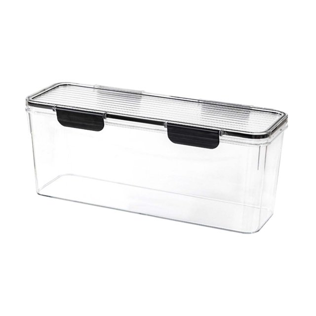 Pasta Storage Container Airtight Noodle Organizer Refrigerator Kitchen Herb Keeper Sealed Spaghetti Box Dry Food Pantry Organizer Transparent Lid