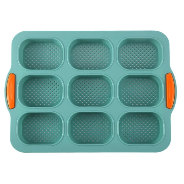 Leutsin 9 Oval Baguette Mold French DIY Small Bread Bakeware Mold Non-stick Baking Tools
