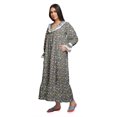 thumbnail image 2 of Moomaya Chemise de Nuit Maxi à Manches Longues Imprimée, Boutonnée, en Coton, Tenue de Sommeil, 2 of 5