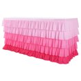 thumbnail image 1 of RKSTN Jupe de Bureau en Tulle Multicolore de 9 Pieds pour Tables Rectangulaires et Rondes, Nappe Plissée à Volants Résistante aux Plis, Jupe de Table Tutu Blanche à Volants pour Décoration de Table de Gâteau Dessert Buffet Banquet Souper, 1 of 1
