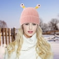 thumbnail image 1 of Cute And Funny Knitted Wool Hat, Eyes And Antennas Fresh And Sweet For Going Out On The Street, 1 of 1