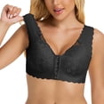 thumbnail image 1 of WRKEKC Wireless Bras for Women Front Closure Bra with Lace Trim and Push Up Padding for Light Support, 1 of 8