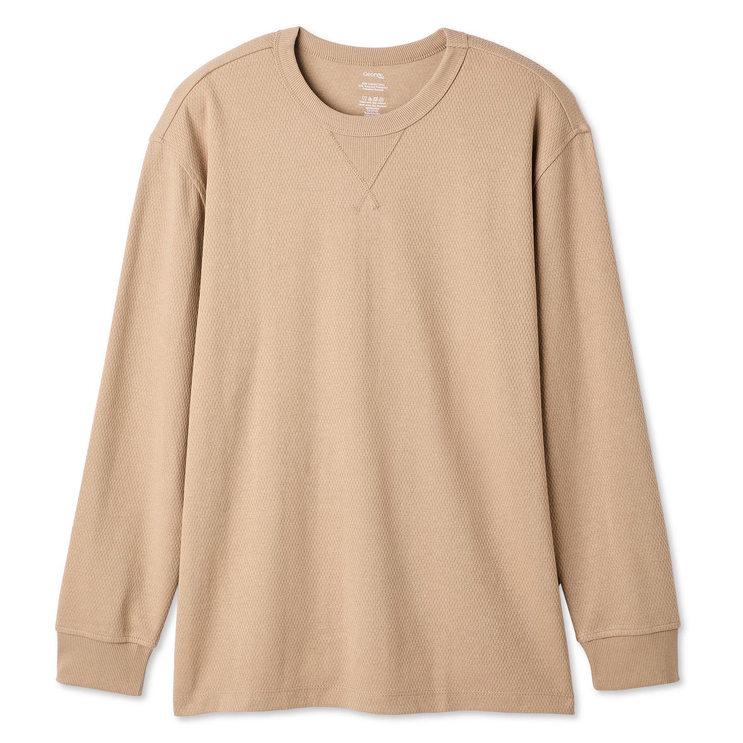 T-shirt texturé à manches longues George pour hommes