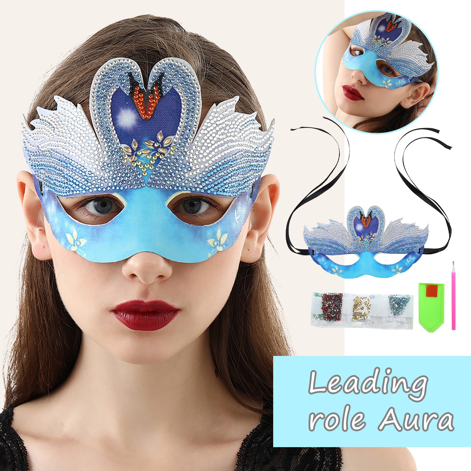 SMihono Adult Diy Point Diamond Individually Wrapped Masquerade Mask Home Decoration on Clearance