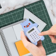 PEONAVET Bear Calculator Cute Bear Calculator, Basic Button Battery Powered, Handheld Calculator Schools and Can Choose , Yellow, Blue, Cyan and Brown.