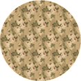 thumbnail image 1 of Ahgly Company Tapis Rond Lavable en Machine Intérieur Transitionnel Jaune Orange, 4 Pieds Rond, 1 of 7