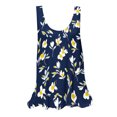 thumbnail image 1 of UPPADA Camisoles d'Été pour Femmes Col Rond Coupe Ample T-Shirts Décontractés Mode Sans Manches Vêtements de Plage Ourlet Fluide Chandails à Enfiler Hauts Plage Boho Vêtements Hauts pour Femmes Liquidation Marine,m, 1 of 4