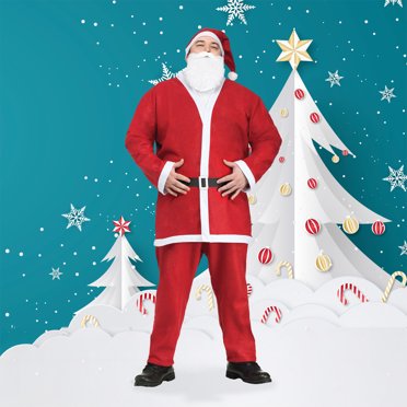 Fun World Costume de Noël Adulte Père Noël - Grande Taille
