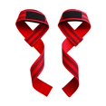 thumbnail image 2 of 2Pcs Strong Weight Lifting Straps Durable Hand Wrist Support Wraps Professional Outdoor Strength Deadlift Workout Adjustable Equipment Gear - Red, 2 of 8