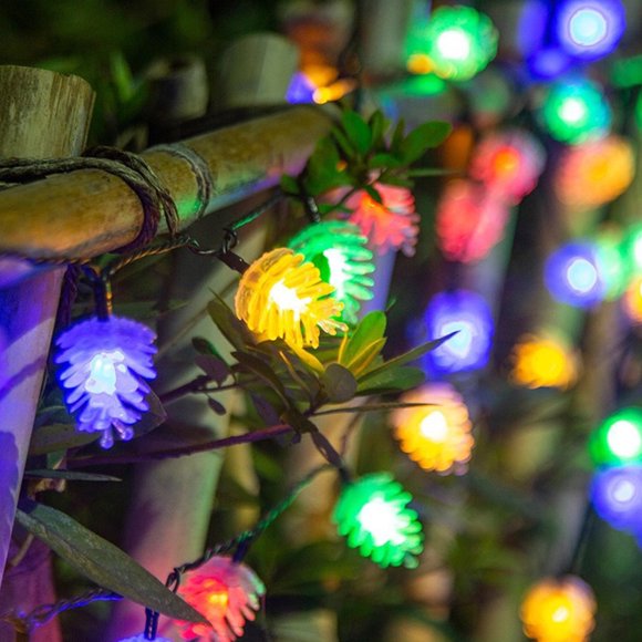 BOVXNPU Décorations de Noël, Guirlande de Pomme de Pin Énergie Solaire Huit Fonctions Clignotantes Ambiances Guirlande Lumineuse Décoration de Vacances Produits Cadeaux