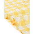 thumbnail image 5 of INSPIRE CHIC Robe Smockée pour Femme à Carreaux Vichy, Encolure Carrée, Manches Courtes, Décontractée, Jaune, P, 5 of 5