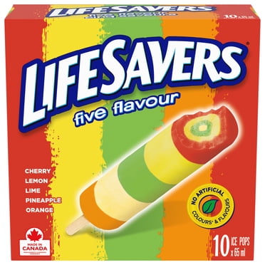 LIFESAVERS Five Flavour Ice Pops, 10 x 65 ml