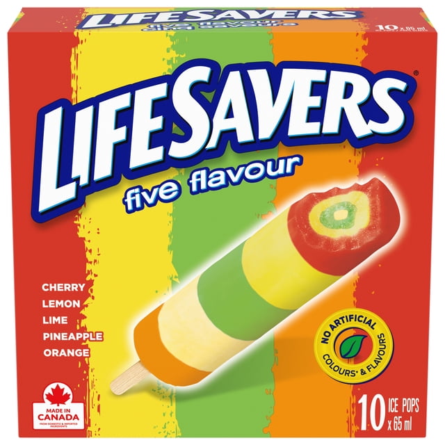 LIFESAVERS Five Flavour Ice Pops, 10 x 65 ml