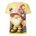 thumbnail image 3 of Hauts Décontractés Imprimés pour Femmes, T-Shirts à Manches Courtes avec Motif d'Abeille, Chemisiers à Col Rond pour Usage Quotidien, Jolis Hauts de Sortie Grande Taille Disponible, 3 of 5