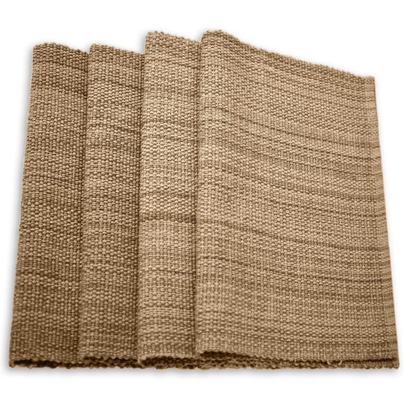 Fabstyles Casual Classic Cotton Placemats Set of 4 Machine Washable Heavyweight Table Mats Perfect for The Kitchen and Dining Table or Outdoor Tables