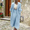 thumbnail image 2 of Yuyuzo Cardigan Sweaters for Women Long Sleeve Open Front Knit Solid Color Mid-Long Sweater Fall Winter Cardigan, 2 of 6