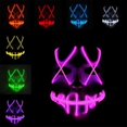 thumbnail image 4 of Halloween Mask Cosplay Led Costume Mask EL Wire Lights Up Party Club Mask, 4 of 5