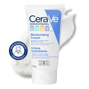 CeraVe Crème hydratante pour bébé, Crème riche pour bébé avec Céramides et Acide Hyaluronique, 142g