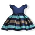 thumbnail image 1 of Robe de Fête Formelle à Rayures avec Nœud pour Bébé Fille, 1 of 6