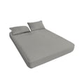 thumbnail image 1 of Cool Bed Sheet Set 200 in x 150 in Ice Silk Flat Sheet and 2 Pillowcases for Double Bed, 1 of 6
