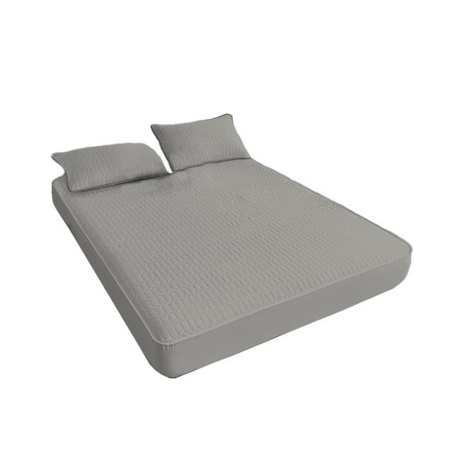 Cool Bed Sheet Set 200 in x 150 in Ice Silk Flat Sheet and 2 Pillowcases for Double Bed