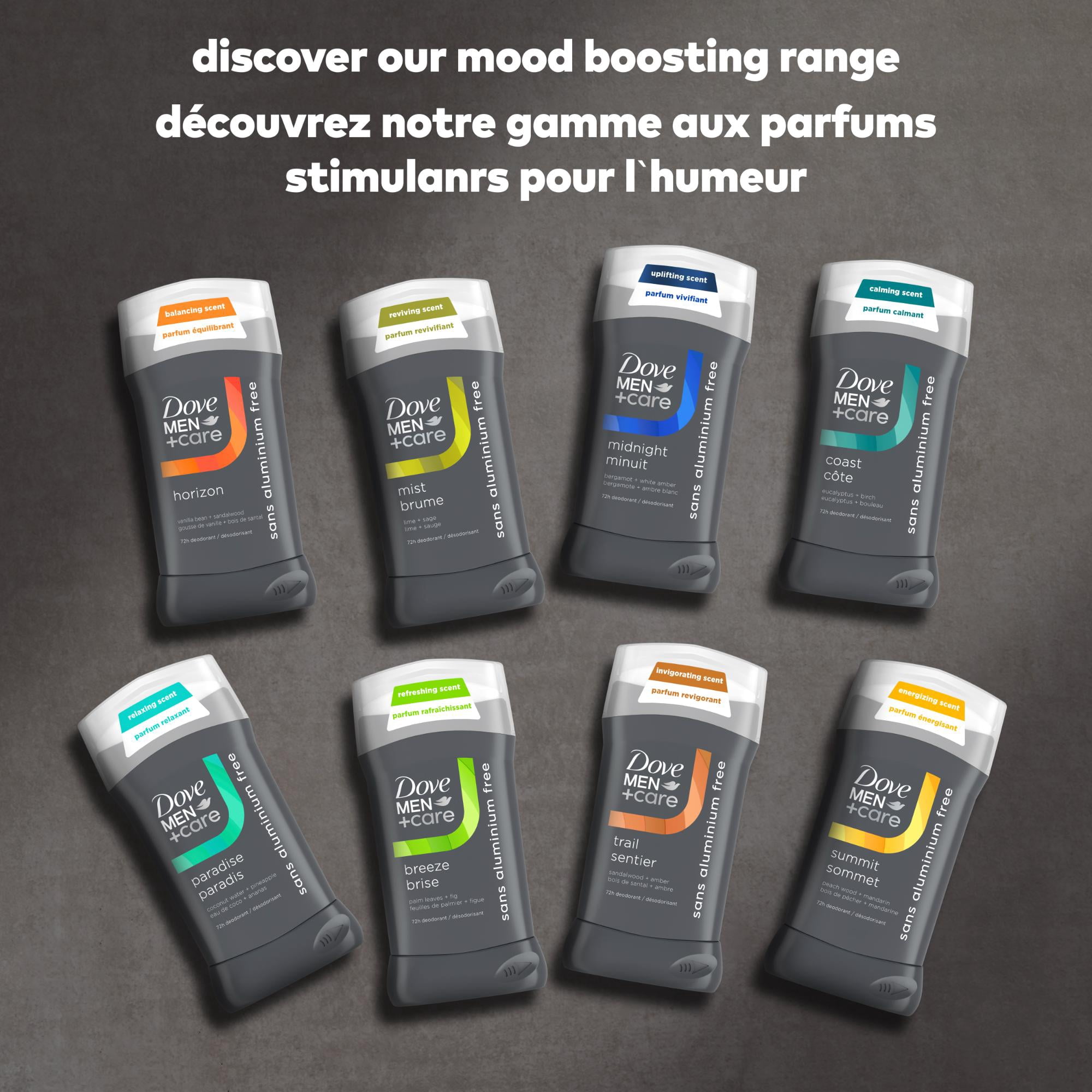 Dove Men+Care Désodorisant en Bâton Protection Anti-Odeurs 72 H Paradis, 85 g