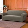 thumbnail image 2 of 2024 Solid Print Polyester Loveseat Slipcover  Chocolate, 2 of 6