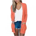 thumbnail image 1 of Pisexur Women's Cardigan Sweaters Lightweight Open Front Cardigan Casual Solid Color Long Sleeve Button Down Loose Fall Cardigans, 1 of 5