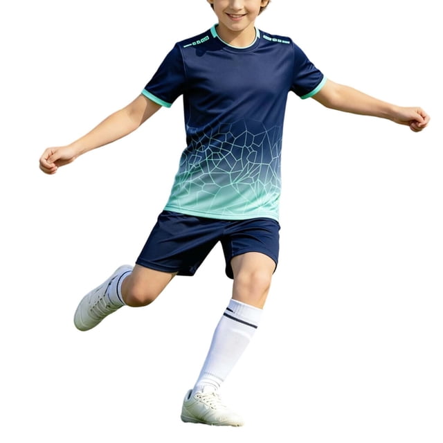 FhsagQ Football Competition Training Team Football Children's Sports (Blue Size 16-17 Years)