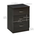 thumbnail image 3 of HOMCOM Bedside Table, Night Stand with 3 Drawer for Bedroom, 3 of 10
