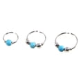 thumbnail image 3 of tredstone Turquoise Beaded Ear Bone Nail Copper Geometric Nose Rings Clips Lip Body Piercing Stud Earring Jewelry, 3 of 8