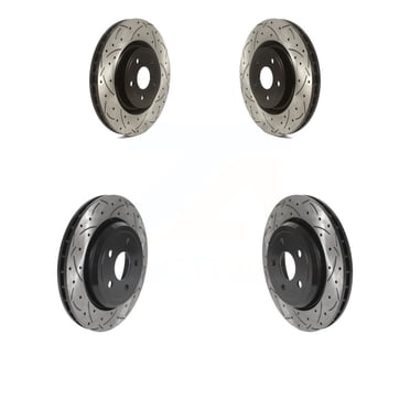 DS-One Front Rear Coated Drilled Slotted Disc Brake Rotors Kit for Car Jeep Grand Cherokee Dodge Durango KD-100465