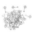 thumbnail image 4 of Key Charms Key Pendants Alloy Keys Bulk Vintage Style Key Set Charms for Jewelry Antique 100pc, 4 of 9