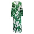thumbnail image 3 of JIRNDf Robes de Printemps pour Femmes 2025 Mode Tendance Confortables Taille Haute Tempérament Imprimées Col en V Robes d'Été pour Femmes Robe Bohème C S, 3 of 4