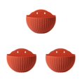 thumbnail image 1 of Youkk Easy To Install Double-layer Plastic Flowerpot For Walls Drainage Flower Pot Red 3Set, 1 of 6