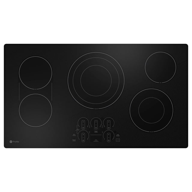 GE Profile 36 Pouces Surface de Cuisson Électrique à Commande Tactile Intégrée Noire - PEP7036DTBB