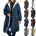thumbnail image 1 of Sentmoon Womens Coats and Jackets Women's Jacket Work Christmas Gifts Women's Solid Color Long-sleeved Hooded Fashion Padded Jacket Fall and Winter for Holiday Gifts, 1 of 9