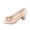 Beige, variant on Women's Casual Shoes, Mid Heel Pumps with Chunky Heel for Work, Slip on Round Toe Comfortable Shoes for Women, Wide Width Available, All Day Wear for Office and Leisure