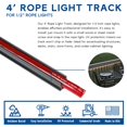 thumbnail image 2 of Novelty Lights 40 Pack 0.5in Rope Light Track, 3 Feet Black PVC Channels, 2 of 5
