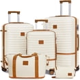 thumbnail image 1 of Joyway - Ensemble de 5 Valises Rigides à Roulettes en ABS - (Valise Extensible 51 X 61 cm) - Bagage Enregistré de 71 cm - Blanc, 1 of 6